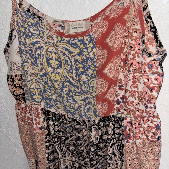 Altar’d State Patchwork Design Boho Mini Dress - Picture 6 of 7
